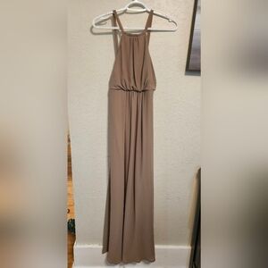 SHOW ME YOUR MUMU Elegant Tan Maxi Dress
